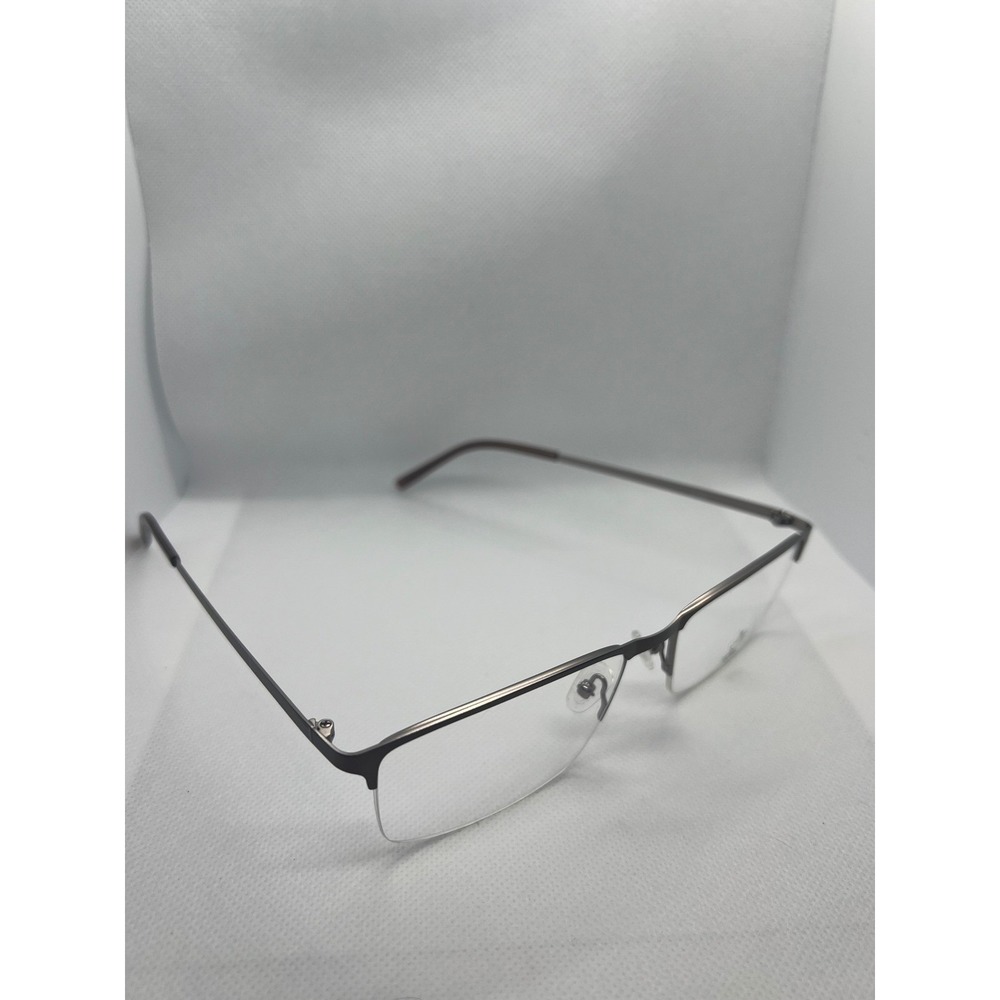 Selah Bronze Men's Eyeglasses Frames Semi Rimless Lightweight Rectangle Glasses